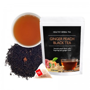 Private Label Chinese Peach Ginger Black Tea Organic Peach Flavor Ginger Black Tea