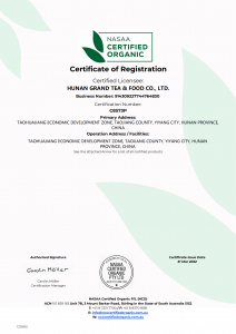 Hunan Grand Tea Organic Certificates EU-NOP_00